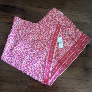 LOFT pink floral scarf NWT